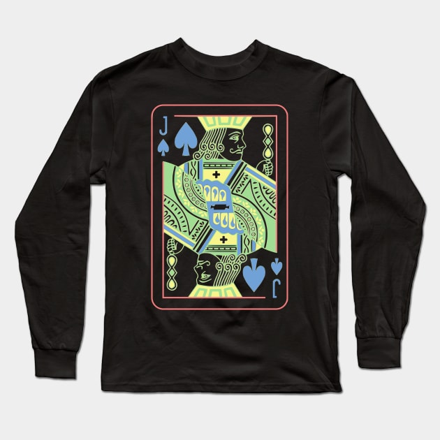 Jack of Spades Night Mode Long Sleeve T-Shirt by inotyler